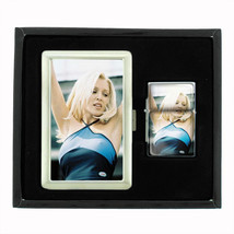 Dannii Minogue Sexy Photo 2 Cigarette Case Oil Lighter Set 217 - £12.17 GBP