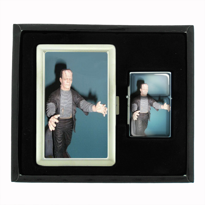 Frankenstein Aurora Model Toy Cigarette Case Oil Lighter Set 233