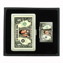 Scarface Al Pacino Money 1983 Cigarette Case Oil Lighter Set 310 - $15.48