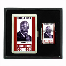 Clarence Thomas Condom Gag Me Cigarette Case Oil Lighter Set 323 - $15.48