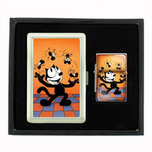 Felix The Cat Juggling Mice Cigarette Case Oil Lighter Set 402 - £12.12 GBP