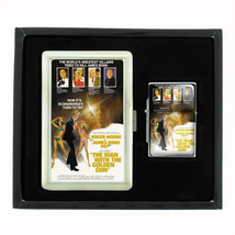 James Bond Man With Golden Gun Cigarette Case Oil Lighter Set 417 - £12.17 GBP