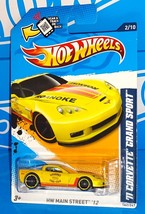 Hot Wheels 2012 HW Main Street #162 &#39;11 Corvette Grand Sport Toys R Us Yellow - £8.79 GBP