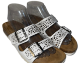 Bio-Gold Made in Italy White Leather Upper Buckle Sandals Shoes Womens Sz 8 - £22.66 GBP