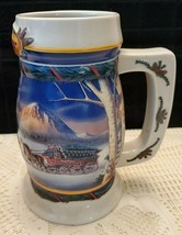 BUDWEISER 2000 HOLIDAY STEIN &quot;HOLIDAY IN THE MOUNTAINS&quot; - £14.78 GBP