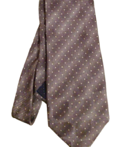 Leonardi Tie Silver Grey Dotted 100% Silk Handmade Necktie 3D Geometric 3 D - $19.50