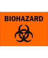 Adhesive BIOHAZARD PICTOGRAM STICKER Warning Safety Symbol 3.5&quot; x 5&quot; BRA... - $345.18 MXN