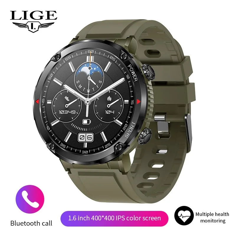 LIGE New 600mAh Battery Watch For Men Smart Watch In 2023 Bluetooth Call Smartwa - £116.12 GBP
