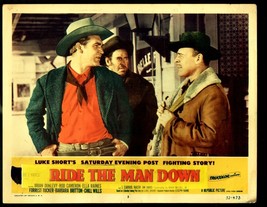 Ride the Man Down 11&quot;x14&quot; Lobby Card #3 Brian Donlevy Rod Cameron Western - £29.94 GBP