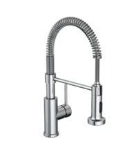 Cartway Single-Handle Spring Non Pull-Down Sprayer Kitchen Faucet in Chrome - £49.67 GBP