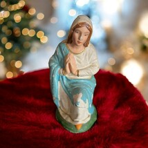Vintage Papier-Mâché Praying Statue Mary Nativity 40’s Germany READ - $15.99