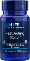 3 BOTTLES SALE Life Extension Fast Acting Relief 60 Softgels - £44.10 GBP