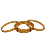 22 carat seal sparkling gold 6.1 cm bangle for sister mother day jewelry - €7.414,67 EUR
