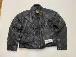 iXS Vintage Motorcycle Black Leather Jacket Armpit/armpit 20&quot; (mc418) - £52.77 GBP
