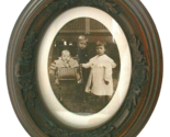 Circa 1911 Rosewood Oval Picture Frame Bay St Louis Mauffray Children Photo - £54.80 GBP