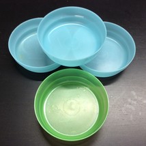 Vintage Tupperware Neon Cereal Soup Bowls 2415B Set of 4 No Lids Made in USA - £13.44 GBP