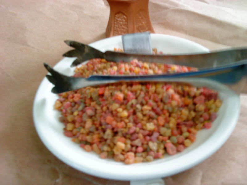 1/2 oz IMPORTED  MULTI-COLORS FRANKINCENSE RESIN INCENSE