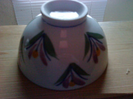 1 New Porcelain Rice Bowl  with Colored Flowers - £4.73 GBP