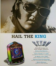 Elvis The King Retro Arcade Flyer Video Game Sales Bar Top Promo 8.5&quot; x 11&quot;  - £16.71 GBP