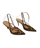 AQUAZZURA Soul Suede Leopard Print Slingbacks - Size 39 - $346.83 CAD