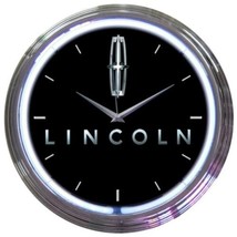 Ford Lincoln American Neon Clock 15&quot;x15&quot; - £54.84 GBP