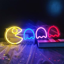 Game Neon Sign Ghost Led Neon Lights Neon Signs For Bedroom Wall 17X6 Re... - $62.99