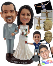 Personalized Bobblehead Happy elegant couple ready to say the words - Wedding &amp;  - £124.67 GBP