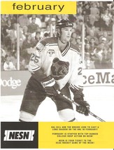 Boston Bruins Hal Gill February 1999 NESN Cable TV Schedule Flyer Big Ea... - £1.58 GBP