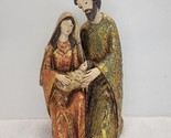 Holy Family Resin 9&quot; TALL Figurine Statue Joseph Mary Holding Baby Jesus... - $41.57