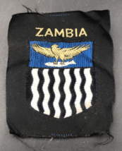 Vintage Boy Scouts Africa Zambia Flag Silk Patch 2&quot; x 2.25&quot; - £14.72 GBP