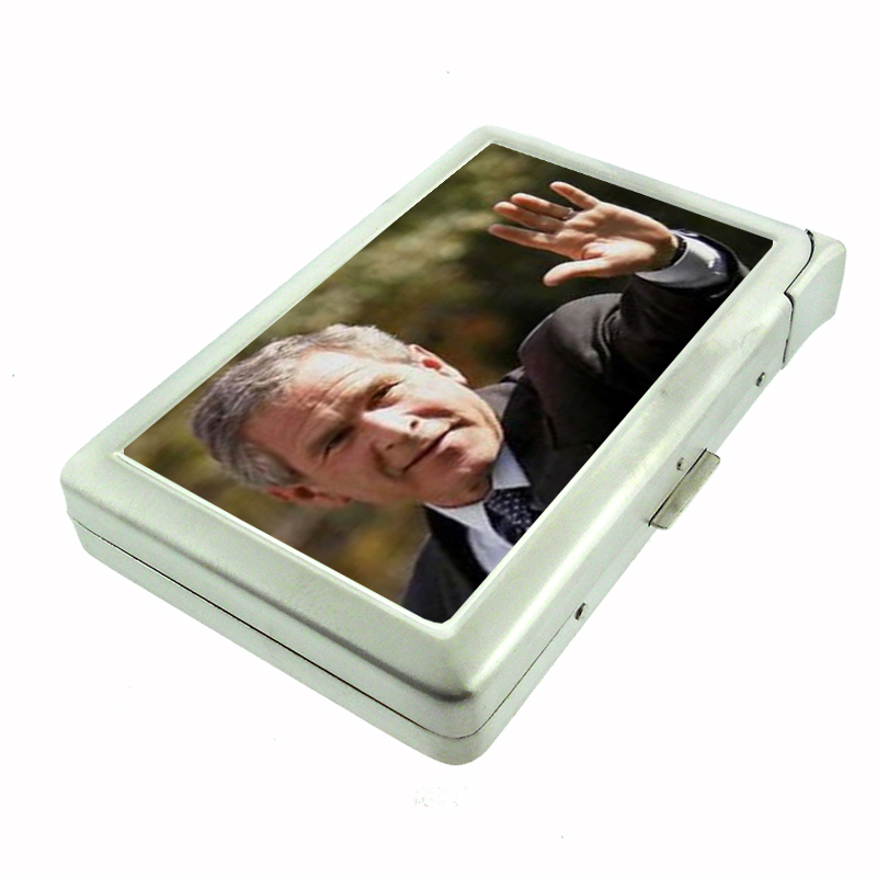 George W. Bush Smile & Wave Cigarette Case w BuiltIn Lighter 018