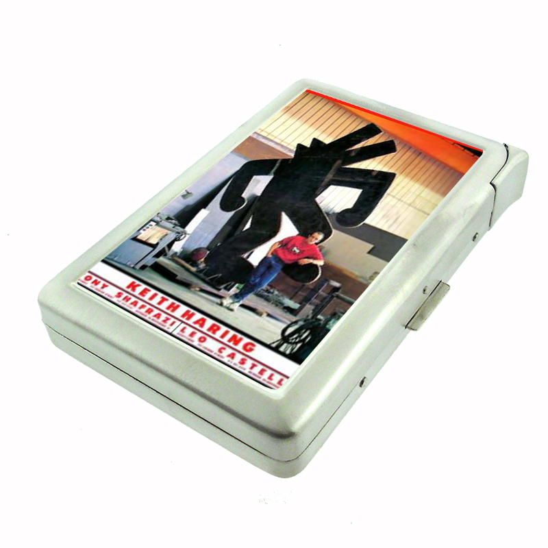 Keith Haring Photo &amp; Sculpture Cigarette Case w BuiltIn Lighter 427 - $17.95