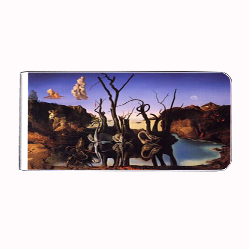 Salvador Dali Reflections Elephants Money Clip Rectangle 077