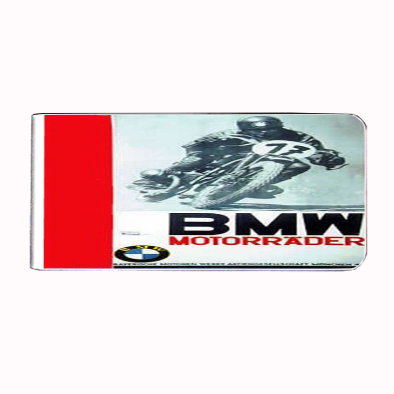 BMW Motorcycle Vintage Poster Money Clip Rectangle 247