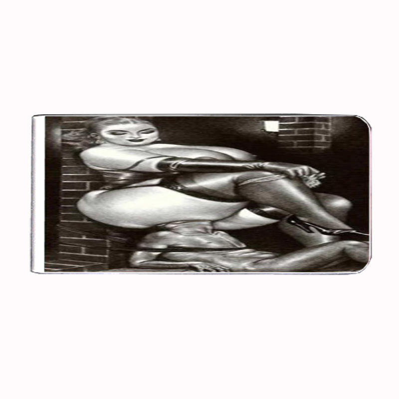 Big Woman Dominates Tiny Man Money Clip Rectangle 381