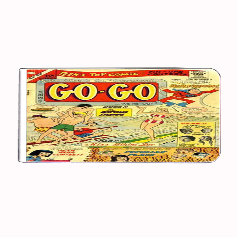 Go-Go '60s Bikini Pop Comic Money Clip Rectangle 408