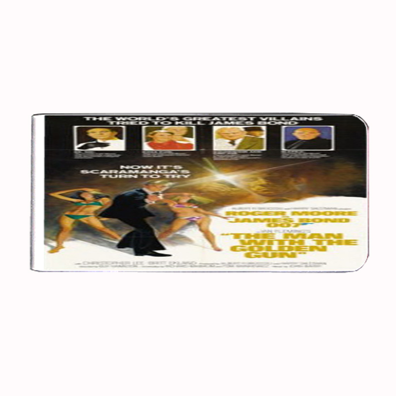 James Bond Man With Golden Gun Money Clip Rectangle 417