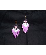 NEW   Handmade Indian Maiden Angel Dangle Seed Bead Earrings - £8.60 GBP