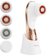 Electric Face Brush Scrubber Rechargeable Facial Exfoliator IPX-7 Waterp... - $50.02 CAD