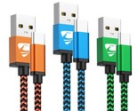 Usb C Cable 3A Fast Charge 6Ft 3Pack, Usb A To Type C Charging Cord Brai... - $18.99