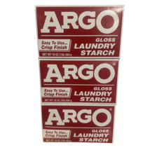 ARGO Gloss Laundry Starch 16 oz Crisp Finish Lot of 3 EXPIRED - £48.78 GBP