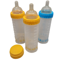 3 Playtex Clear Round Top Silicone Nipples Drop In Baby Bottle Infant 8 oz Vtg - £72.28 GBP