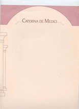 Caterina de Medici Menu Blank Culinary Institute of America Hyde Park New York  - £14.24 GBP