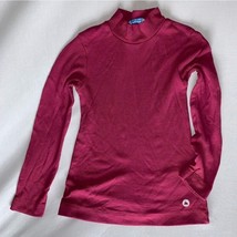 Mayoral Burgundy Red Girl’s 6 Mock neck Long Sleeve Shirt Top Soft Comfo... - $18.81
