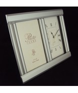 Aluminum Photo Frame Desk Clock CL-136, Inovative Design, Holds 4&quot; x 6&quot; ... - £19.49 GBP