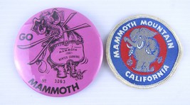 Vintage 1967 Mammoth Mountain Ski Area Winter Carnival Button and Patch ... - £12.22 GBP