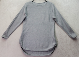 Michael Kors Sweater Womens Small Gray Knit Long Sleeve Round Neck Side Zipper - £18.19 GBP