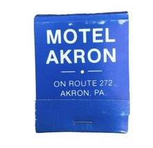 Motel Akron, PA On Route 272 Anna &amp; Bill Daub Matchbook - $103.38 MXN