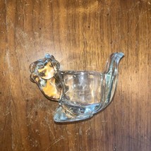 Avon 70’s Glass Candle Holder Clear Votive Squirrel Retro Tea Light Gift - £6.21 GBP