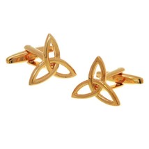 CELTIC TRINITY KNOT CUFFLINKS Triquetra Irish Symbol Everlasting Love Go... - $241.93 MXN